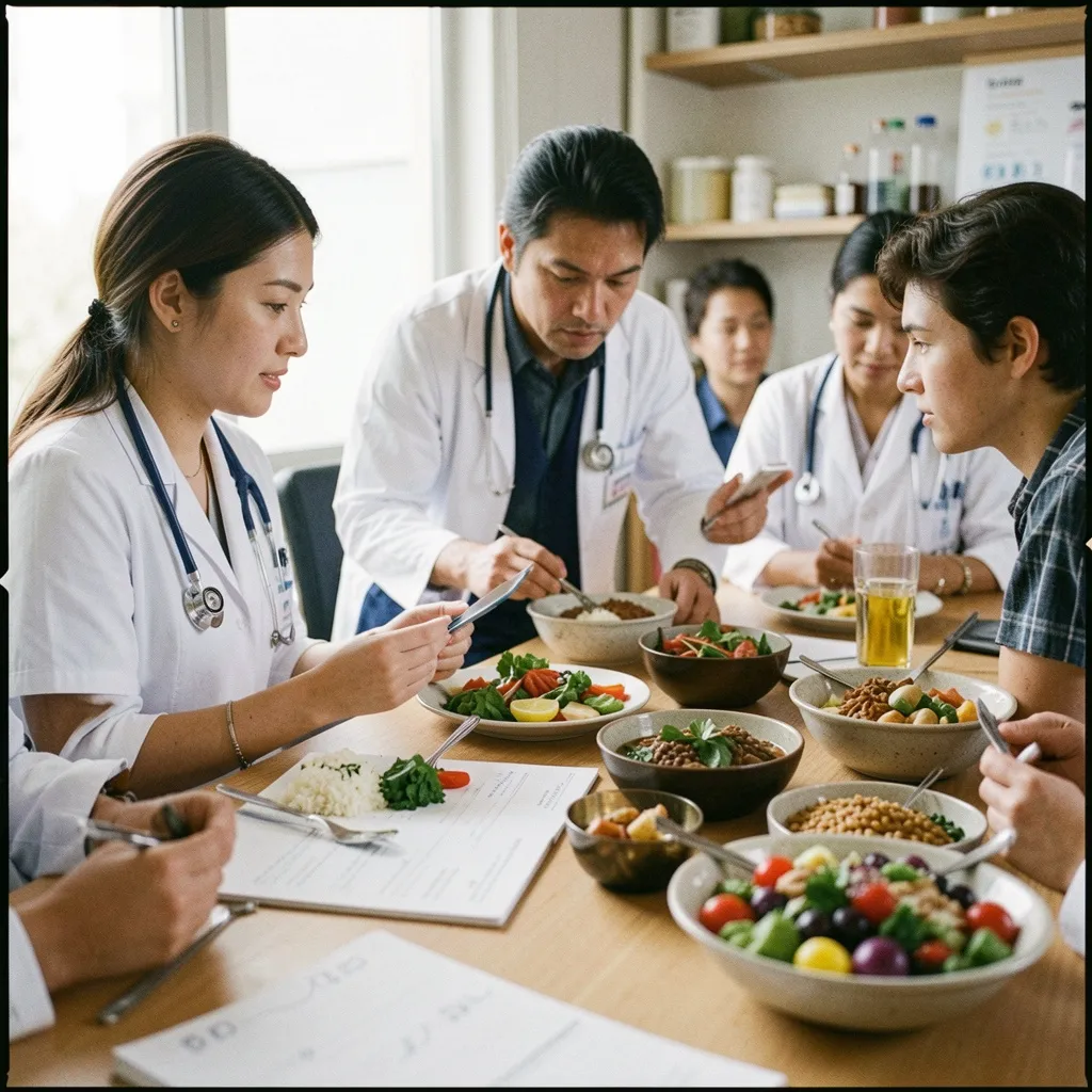 Kitchen workspace with arranged ingredients